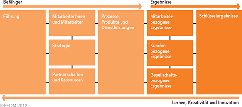 Darstellung des EFQM-Kriterienmodells